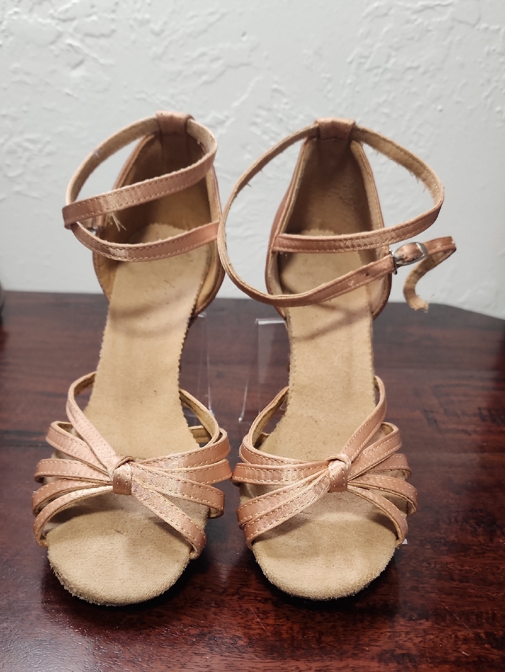 Women's Suede Pink 6.5cm/7.5cm Ankle Strap Latin Shoes Ballroom Dance Sh